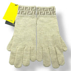 Fendi Gloves Zucca Hair Beige