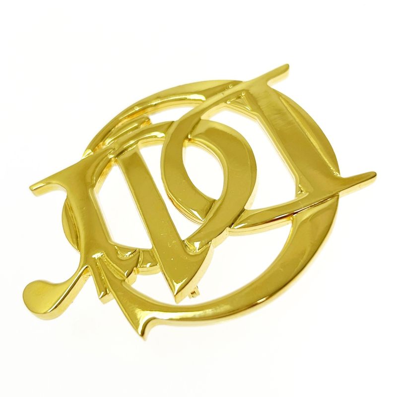 Christian Dior GP Logo Brooch Gold — view 6