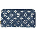 Louis Vuitton Zippy Wallet Monogram Denim Blue