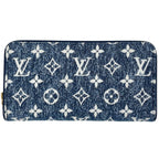 Louis Vuitton Zippy Wallet Monogram Denim Blue