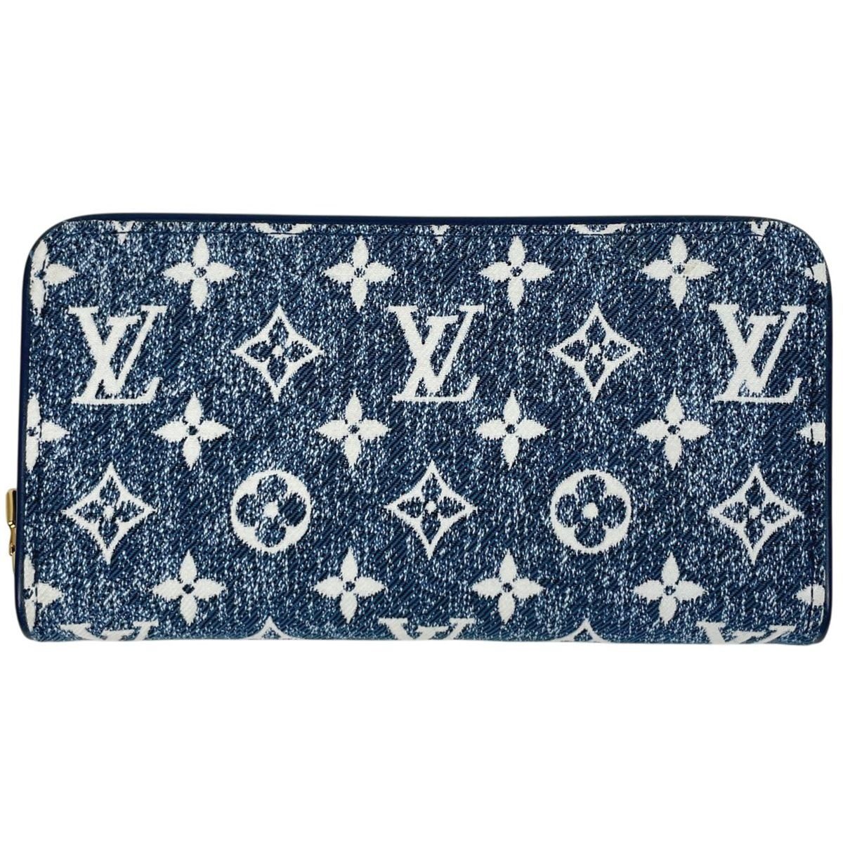 Louis Vuitton Zippy Wallet Monogram Denim Blue