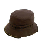 Hermes Bucket Hat Brown Beige Cleaned Hat Cotton