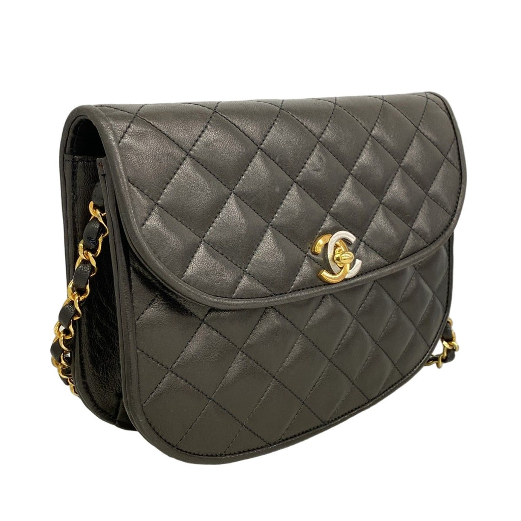 Chanel Shoulder Bag Quilted Limited Edition Lambskin Black Gold Silver — view 2