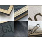 Gucci Off the Grid Clutch Nylon Leather Gray Ivory — view 5
