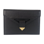Saint Laurent Yves Vintage YSL Black Leather Clutch