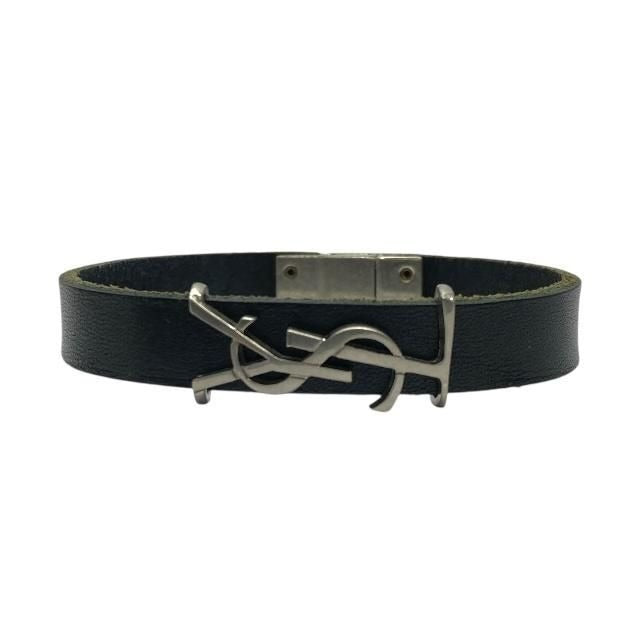 Saint Laurent Cassandra Bracelet Bangle Accessories YSL Logo Leather