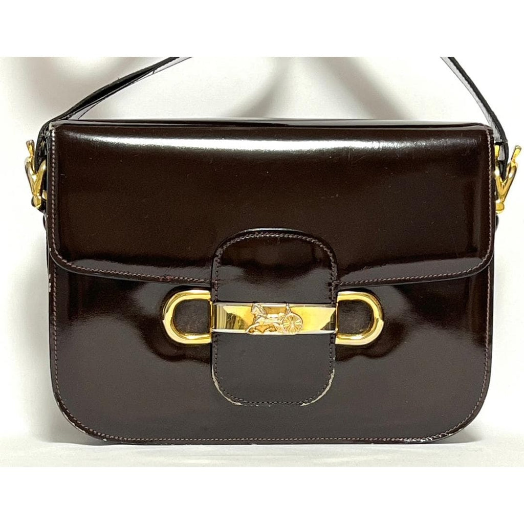 Celine Vintage Carriage Hardware Shoulder Bag — view 2