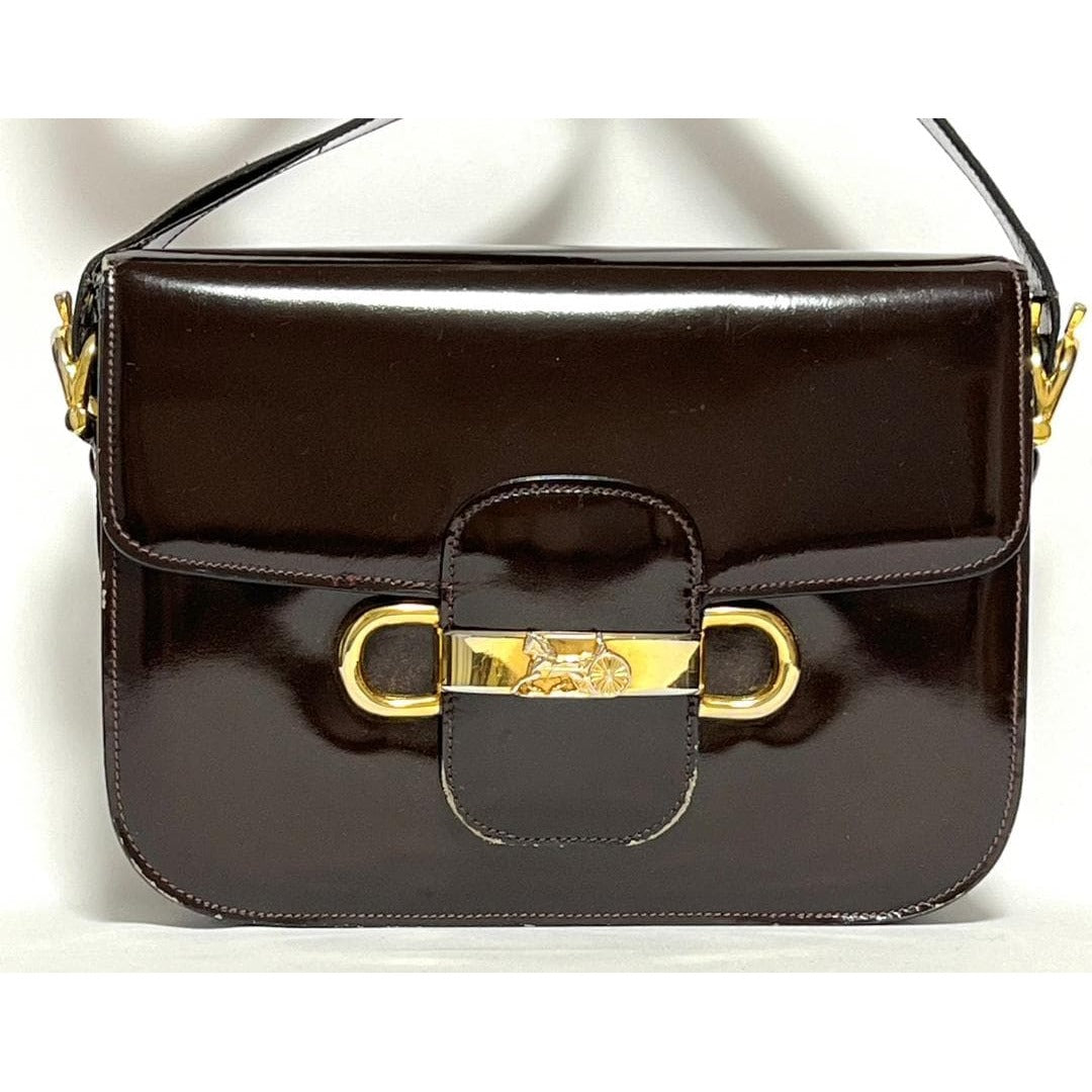 Celine Vintage Carriage Hardware Shoulder Bag — view 2