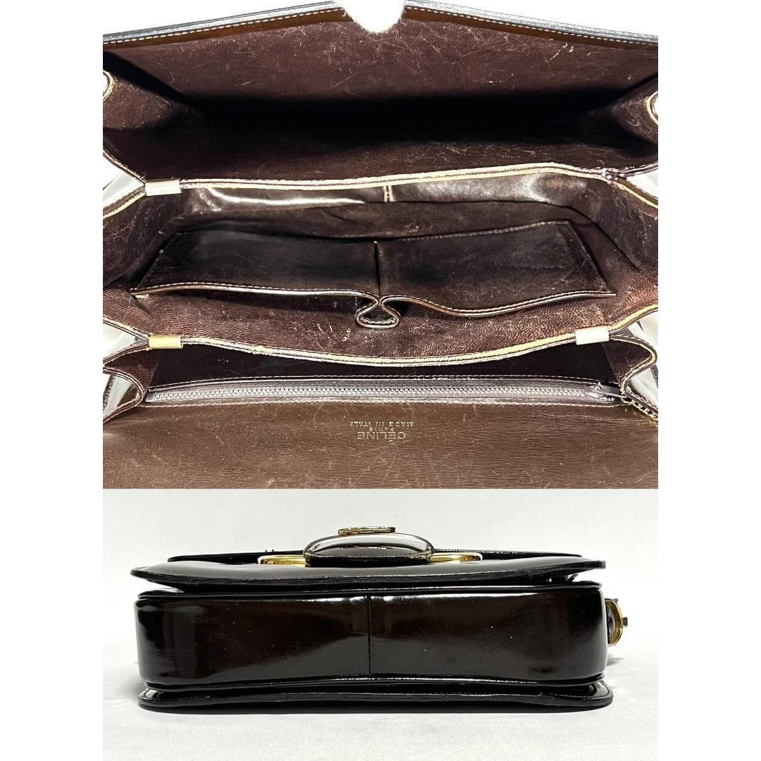Celine Vintage Carriage Hardware Shoulder Bag — view 6