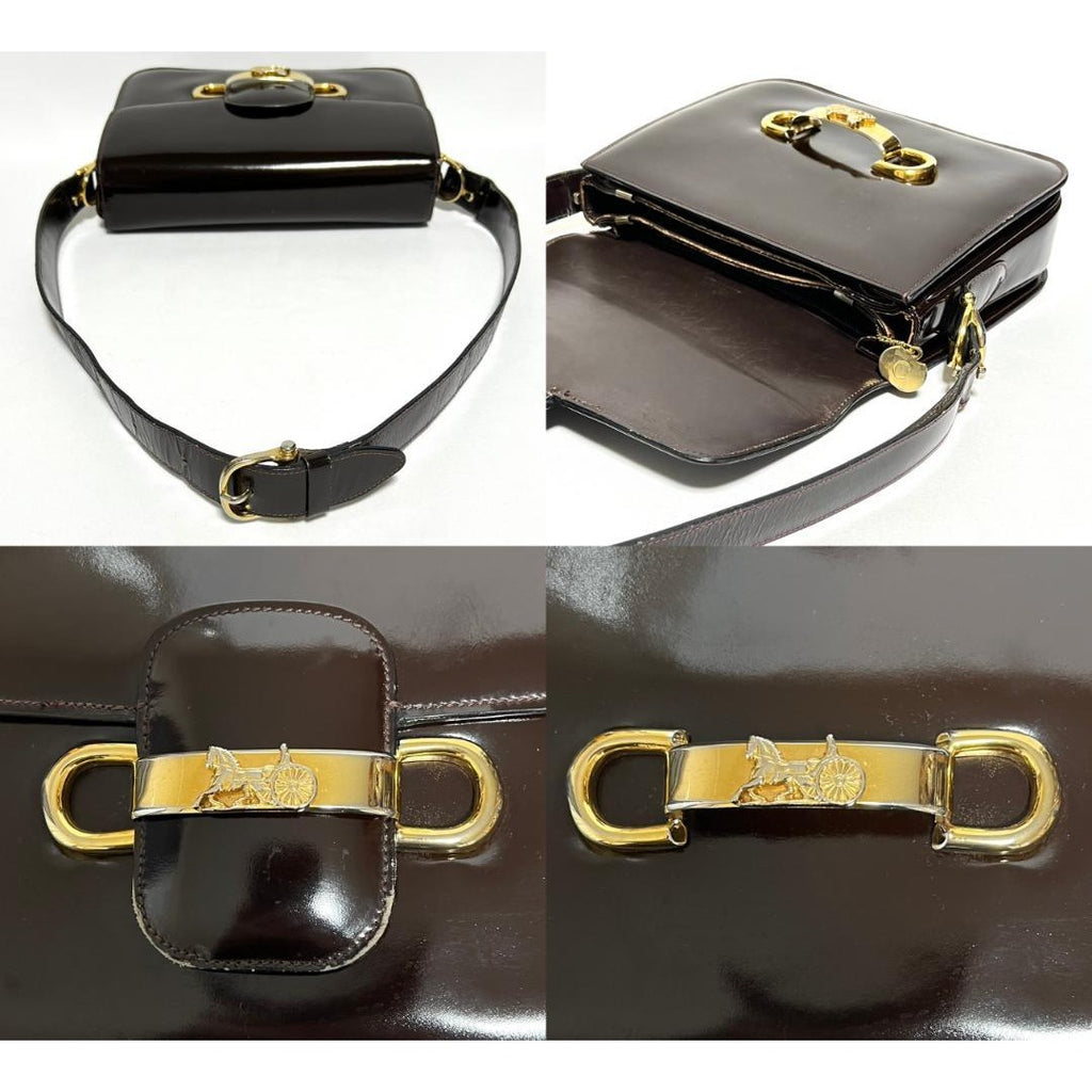 Celine Vintage Carriage Hardware Shoulder Bag — view 7