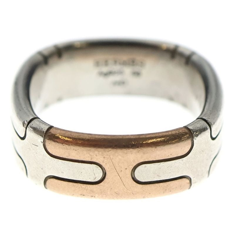 Hermes Square Combination Star-ring 58 Silver Bronze