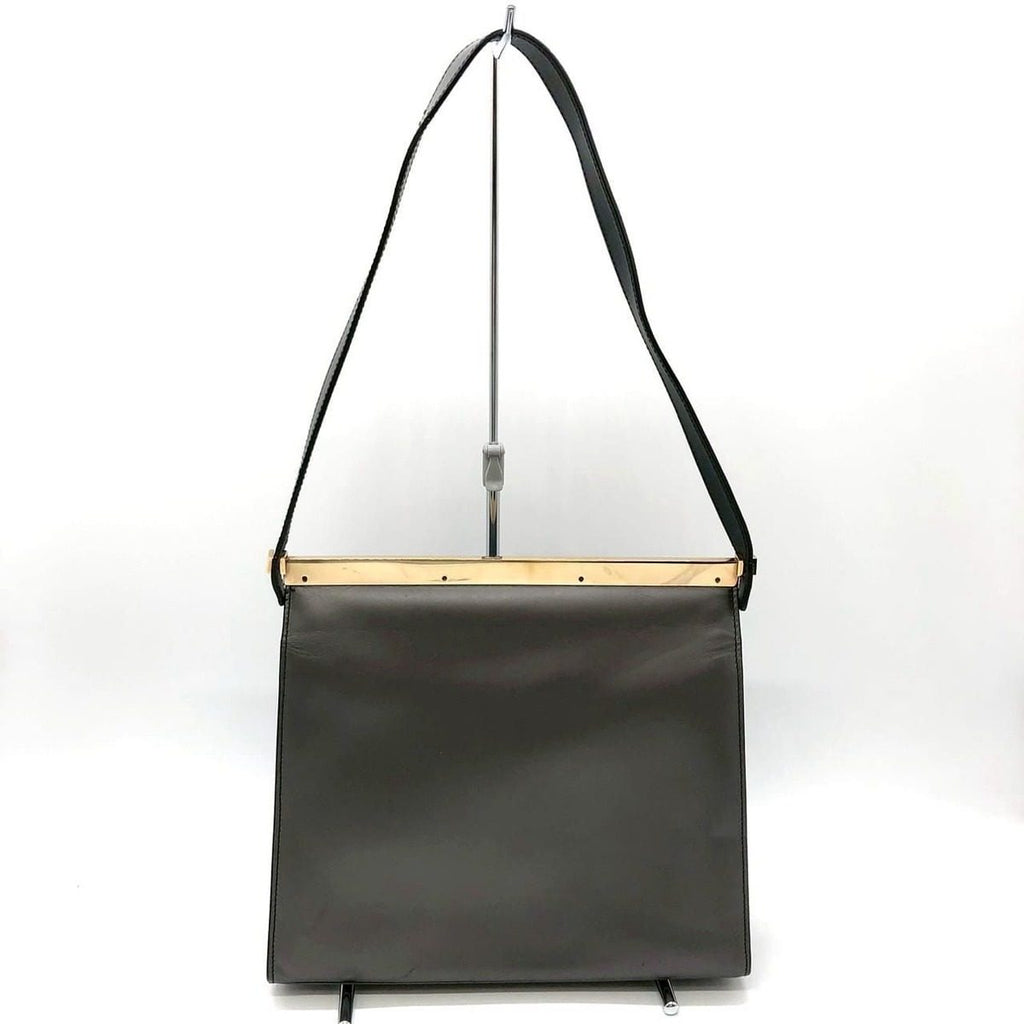 Gucci 001 Shoulder Bag Leather Gray — view 2
