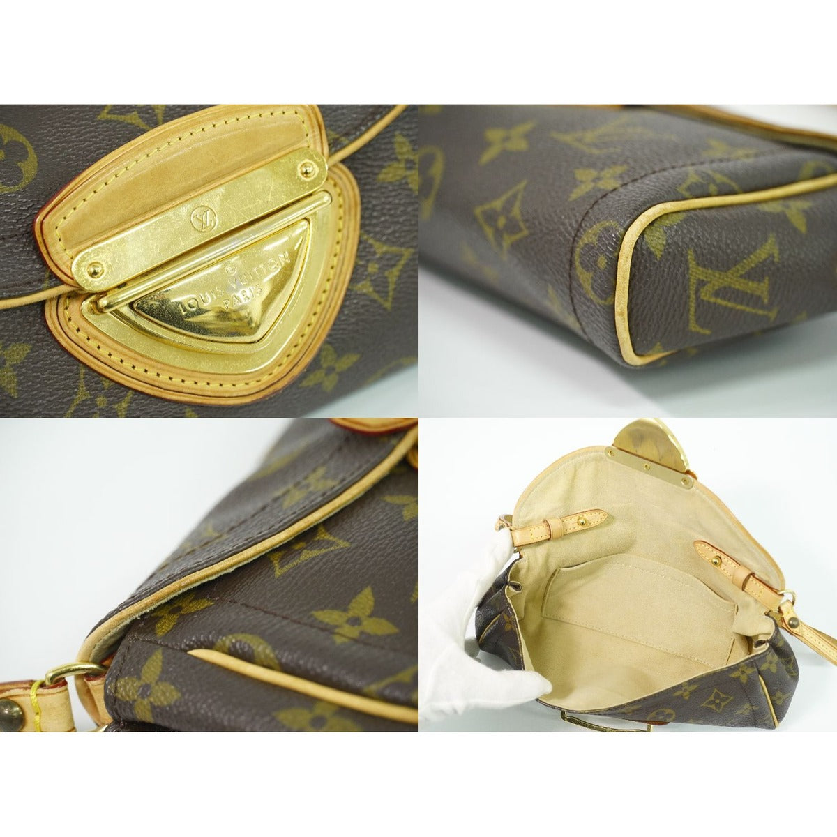 Louis Vuitton LV Pochette Beverly Monogram Shoulder Bag Brown — view 7