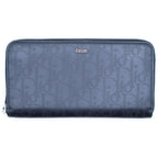 Dior Oblique Galaxy Round Zip Wallet Black