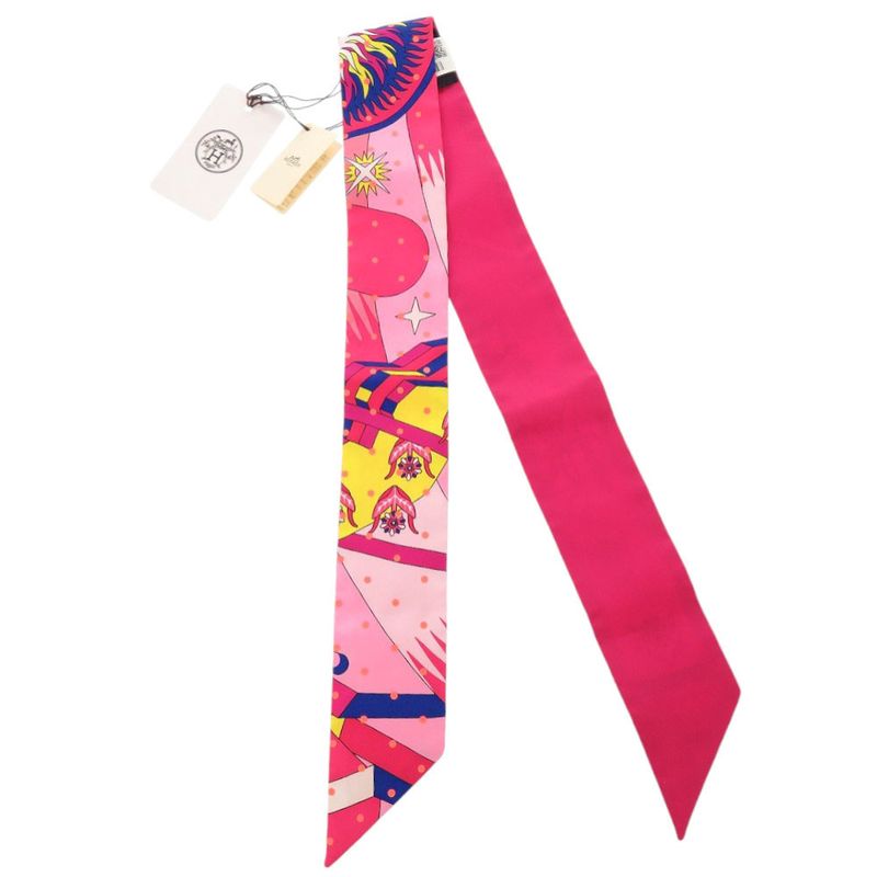 Hermes Twilly Plumetis Silk Rose Multicolor 0771 — view 2
