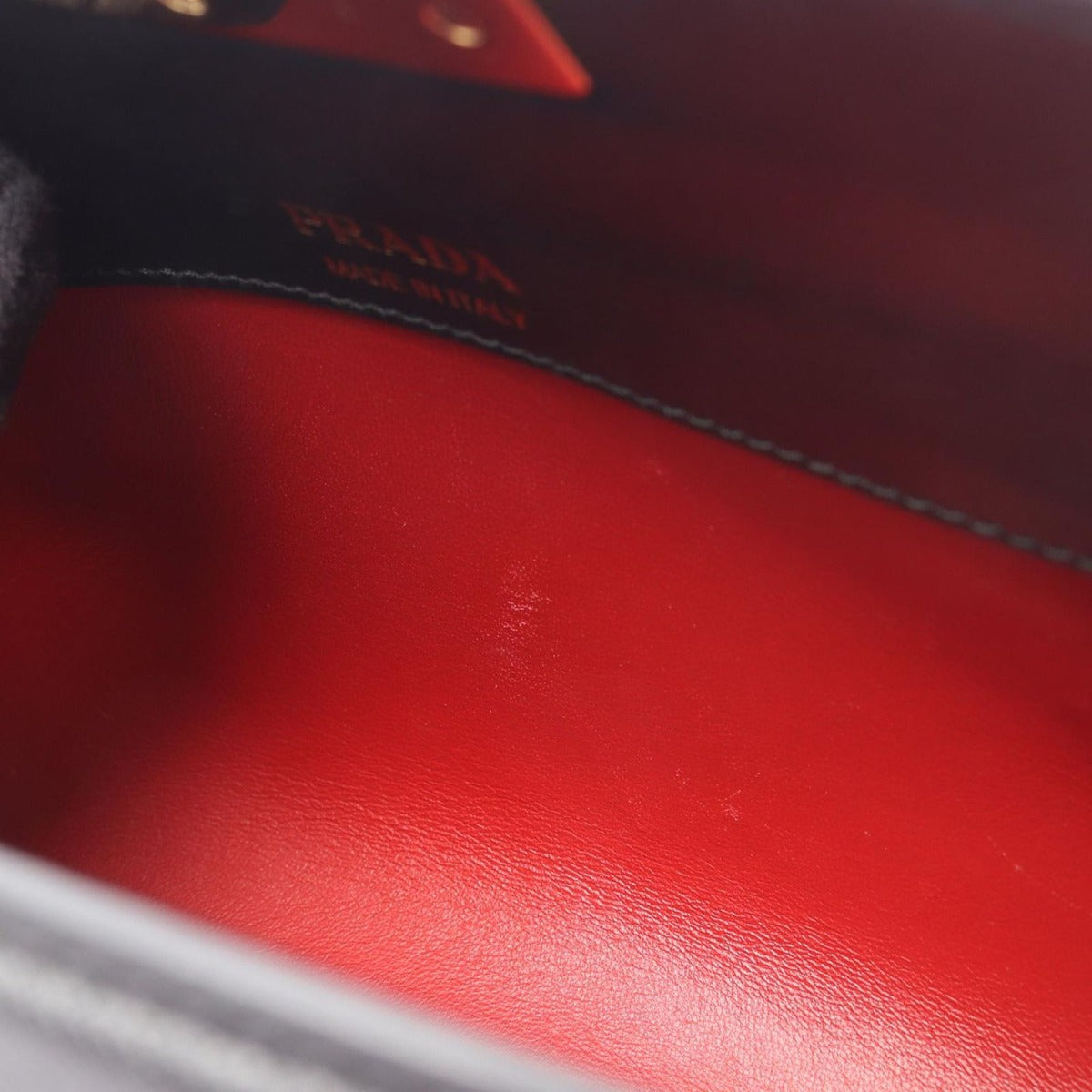 Prada Handbag Black Sapphire Leather 2-Way Chain — view 6