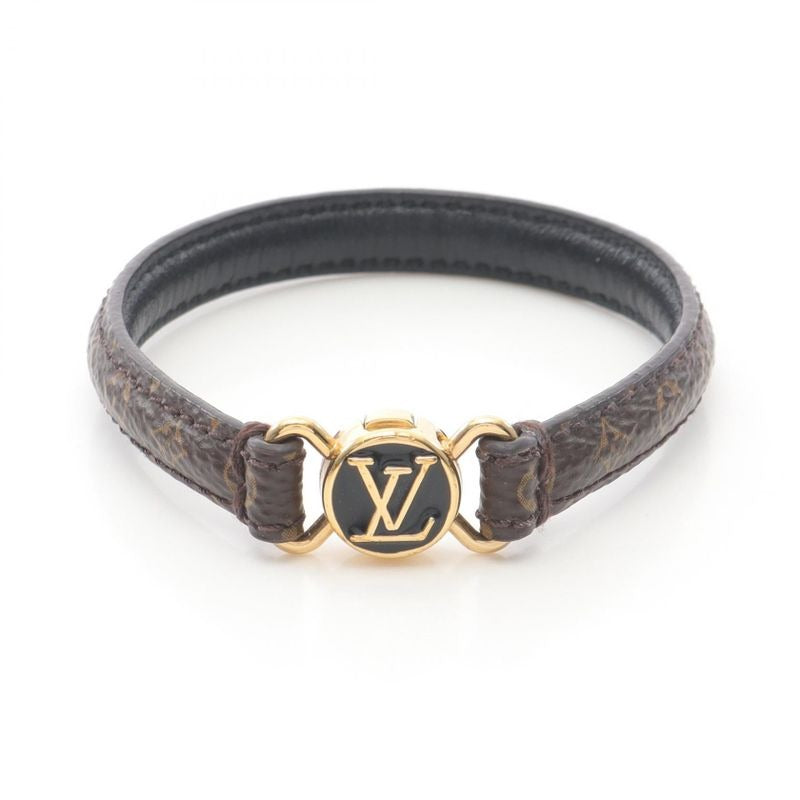 Louis Vuitton Bracelet Click It Monogram Leather GP Bangle