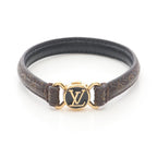 Louis Vuitton Bracelet Click It Monogram Leather GP Bangle