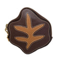 Celine Autumn Leaves Motif Coin Case Leather