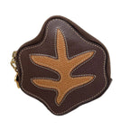 Celine Autumn Leaves Motif Coin Case Leather