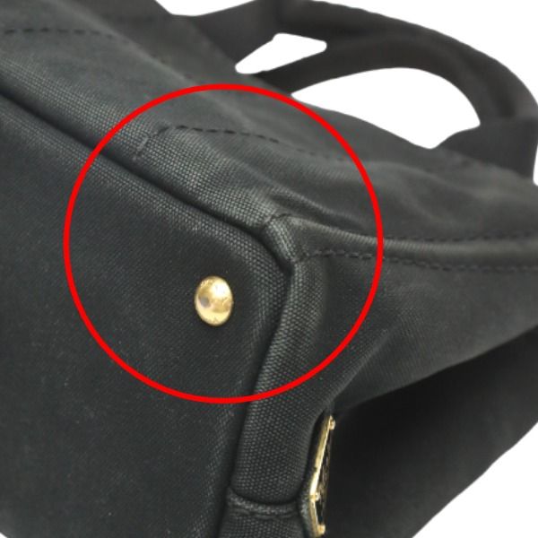 Prada 1 Bg439 Tote Bag Canapa Mini Black — view 8