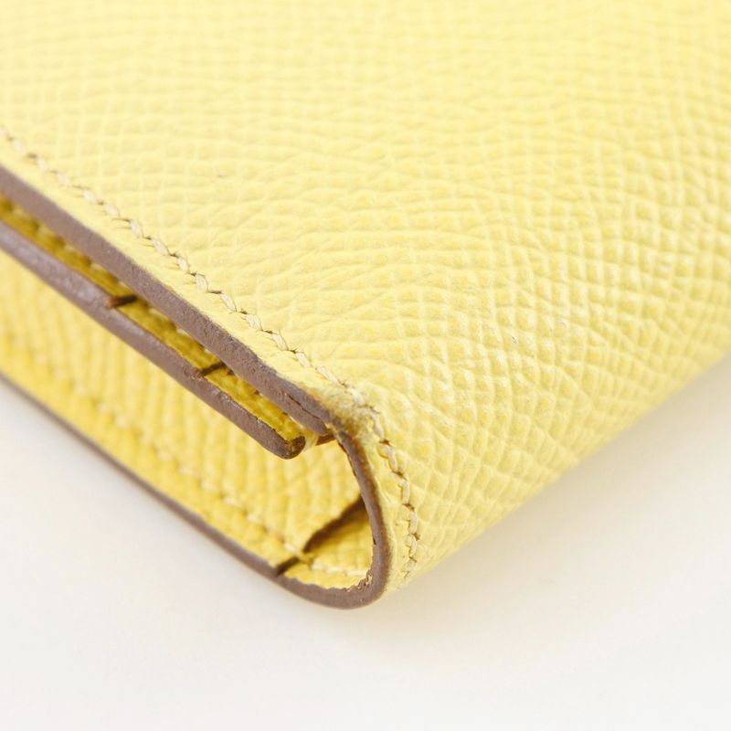 Hermes Bearn Souffle Vaux Epson Yellow R Long Wallet — view 4