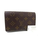 Louis Vuitton Bifold Wallet Porte-Monnaie Viennois Tresor Brown Monogram Gold
