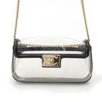 Chanel Boy Vinyl Mini 17 th Series Shoulder Bag Clear