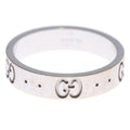 Gucci Icon Interlocking 18k WG Slim Ring White Gold