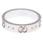 Gucci Icon Interlocking 18k WG Slim Ring White Gold