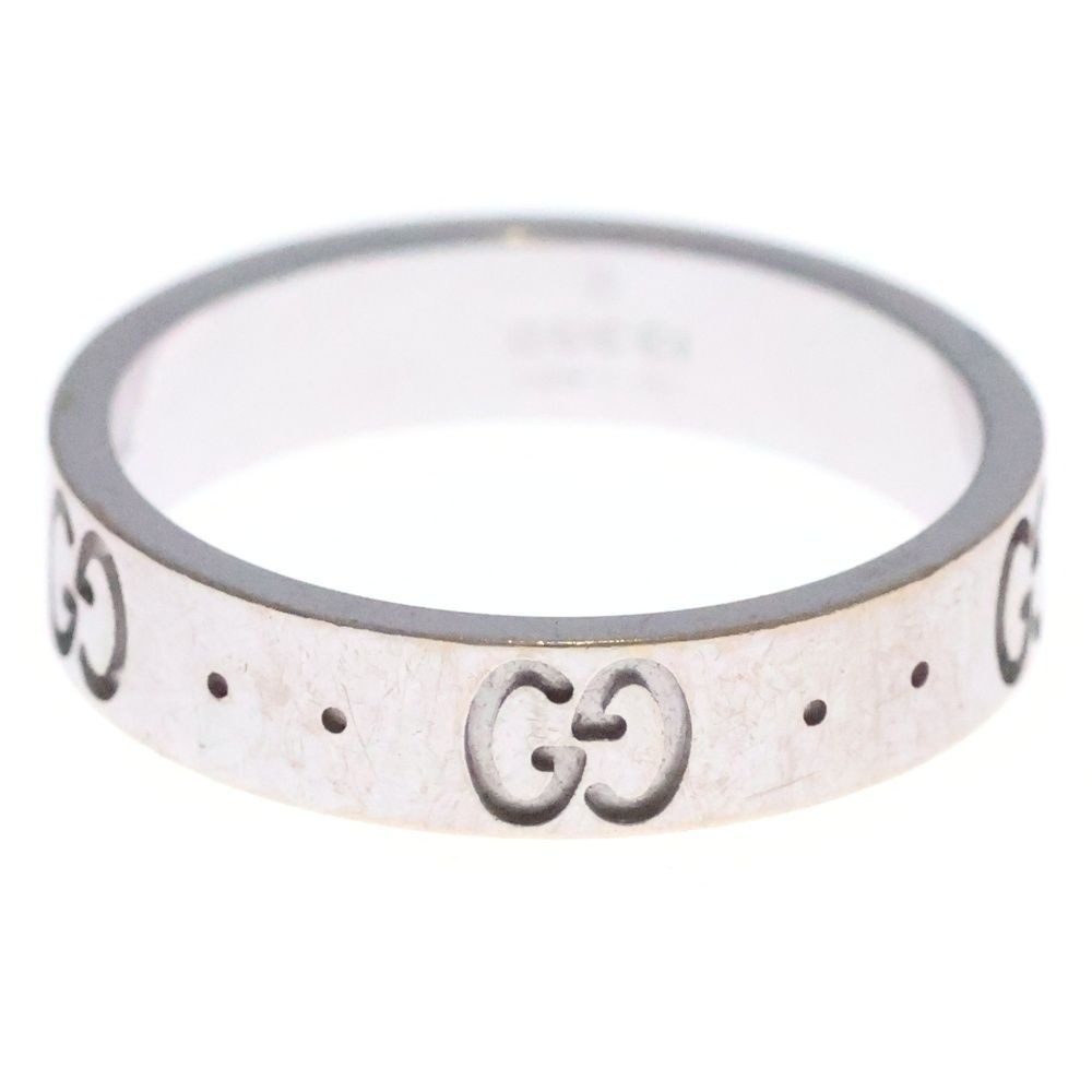 Gucci Icon Interlocking 18k WG Slim Ring White Gold
