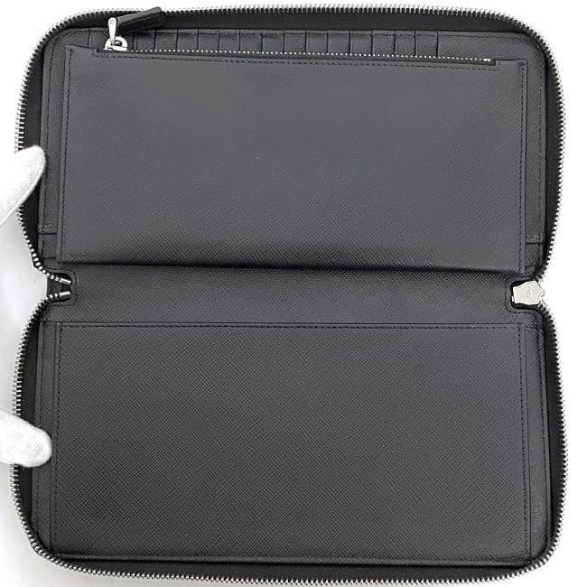 Prada Round Zipper Long Wallet Document Case — view 6