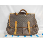 Louis Vuitton Travel Bag Monogram Sac Chasse Brown Leather — view 2