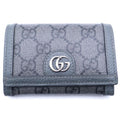 Gucci GG Supreme Card Case Business Holder Gray