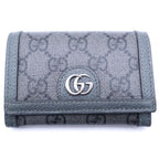 Gucci GG Supreme Card Case Business Holder Gray
