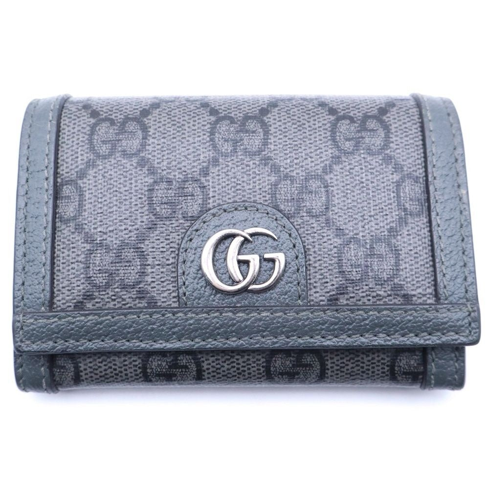 Gucci GG Supreme Card Case Business Holder Gray