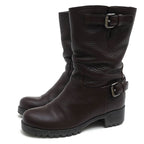 Prada Engineer Boots Shoes Women Leather Dark Brown 3 U5785 Daino