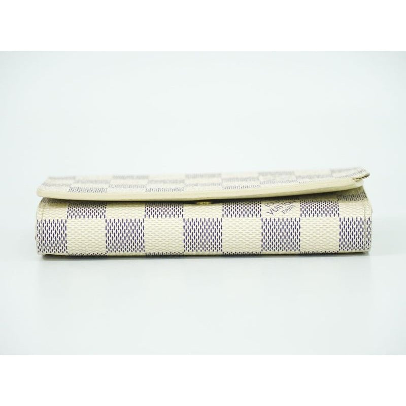 Louis Vuitton Portefeuille Tresor Damier Azur Fold Wallet White — view 3