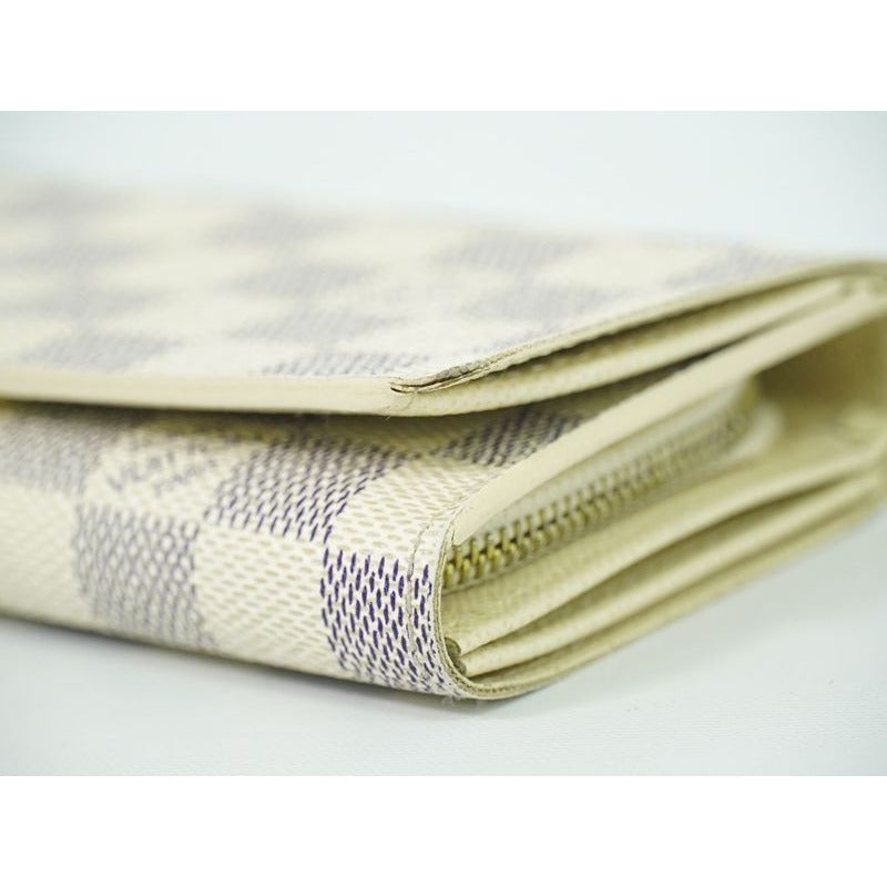 Louis Vuitton Portefeuille Tresor Damier Azur Fold Wallet White — view 5