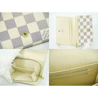 Louis Vuitton Portefeuille Tresor Damier Azur Fold Wallet White — view 8