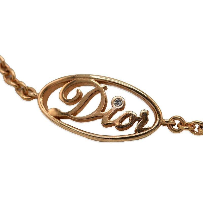 Christian Dior Bracelet Logo Gold Color Accessories Women H7015 — view 2