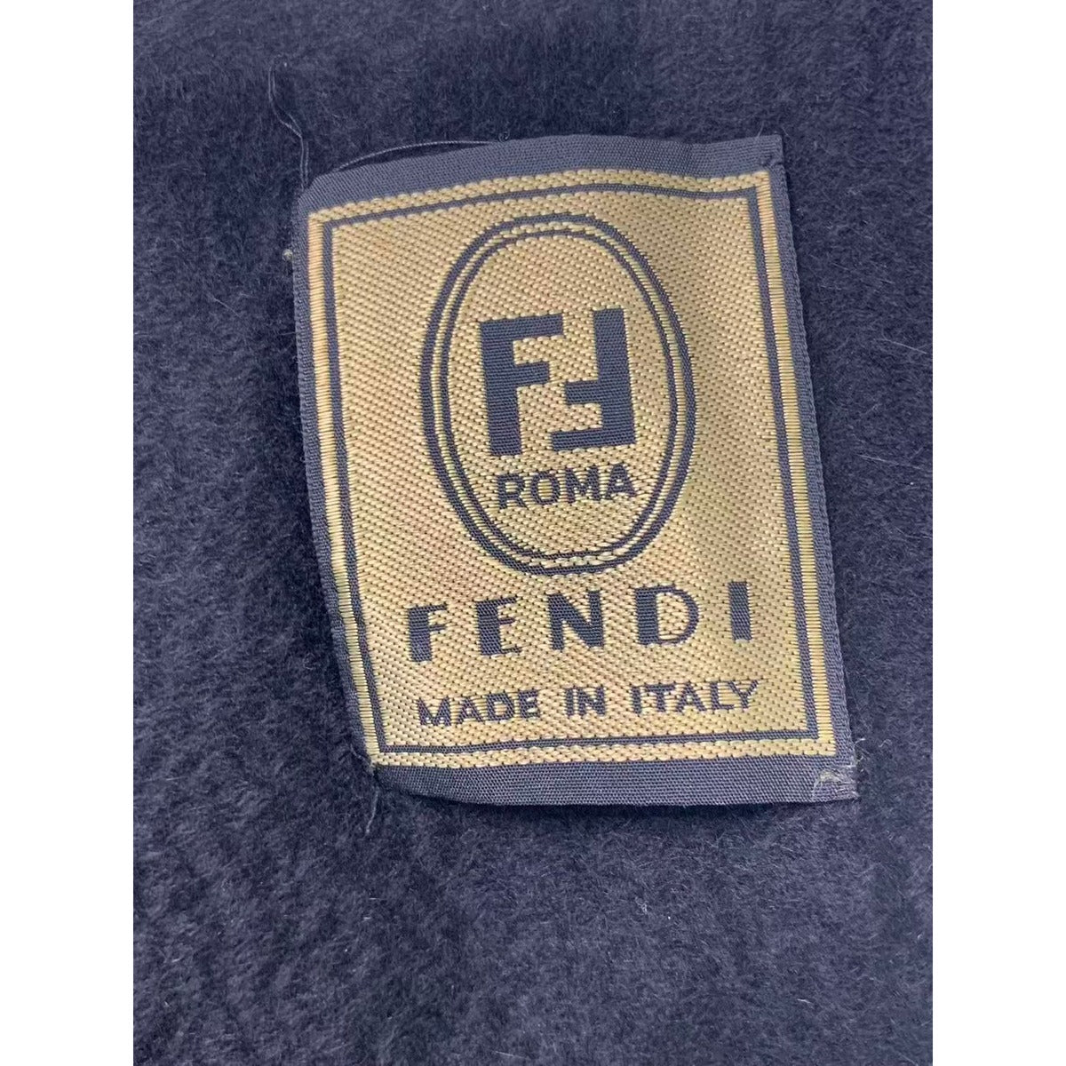 Fendi Muffler Cashmere with Mink Fur Black Scarf — view 4
