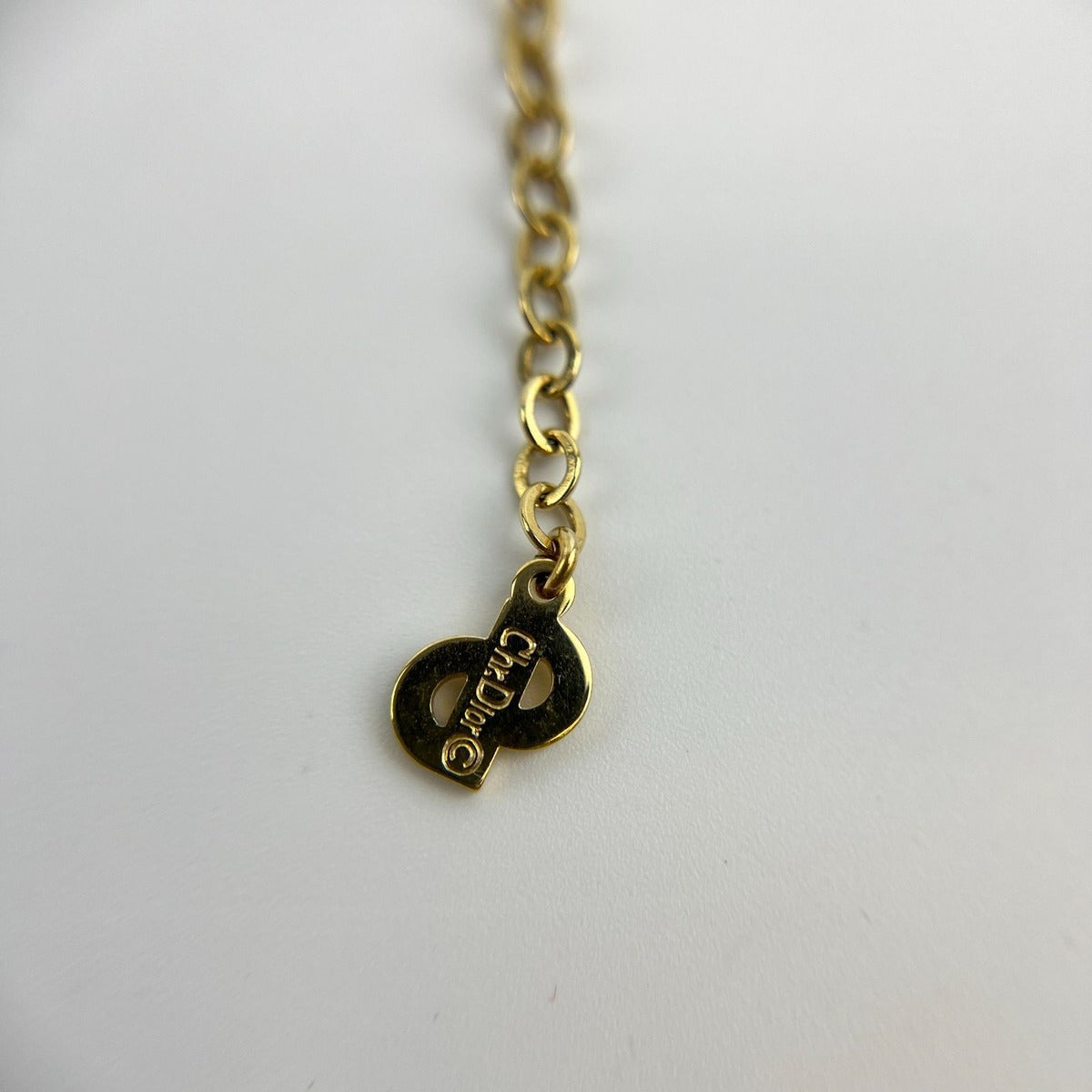 Dior Necklace Pendant Logo Gold Vintage — view 6