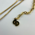 Dior Necklace Pendant Logo Gold Vintage — view 9