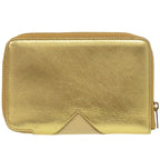 Celine Round Zipper Leather Gold Yellow Bifold Wallet 0472 — view 2