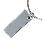 Dior Trotter Plate Metal Enamel Silver Black White Necklace — view 2