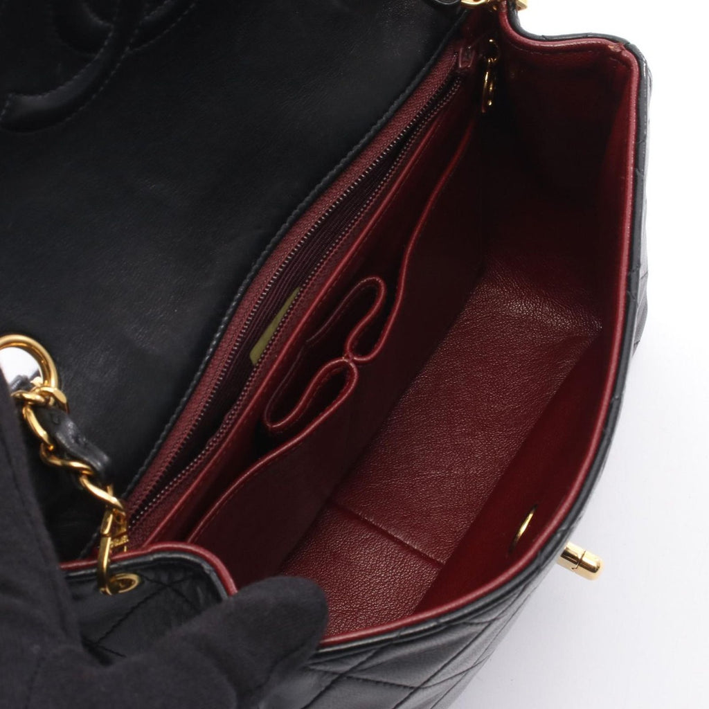 Chanel Shoulder Bag Mini Quilted 20 Black Lambskin — view 3