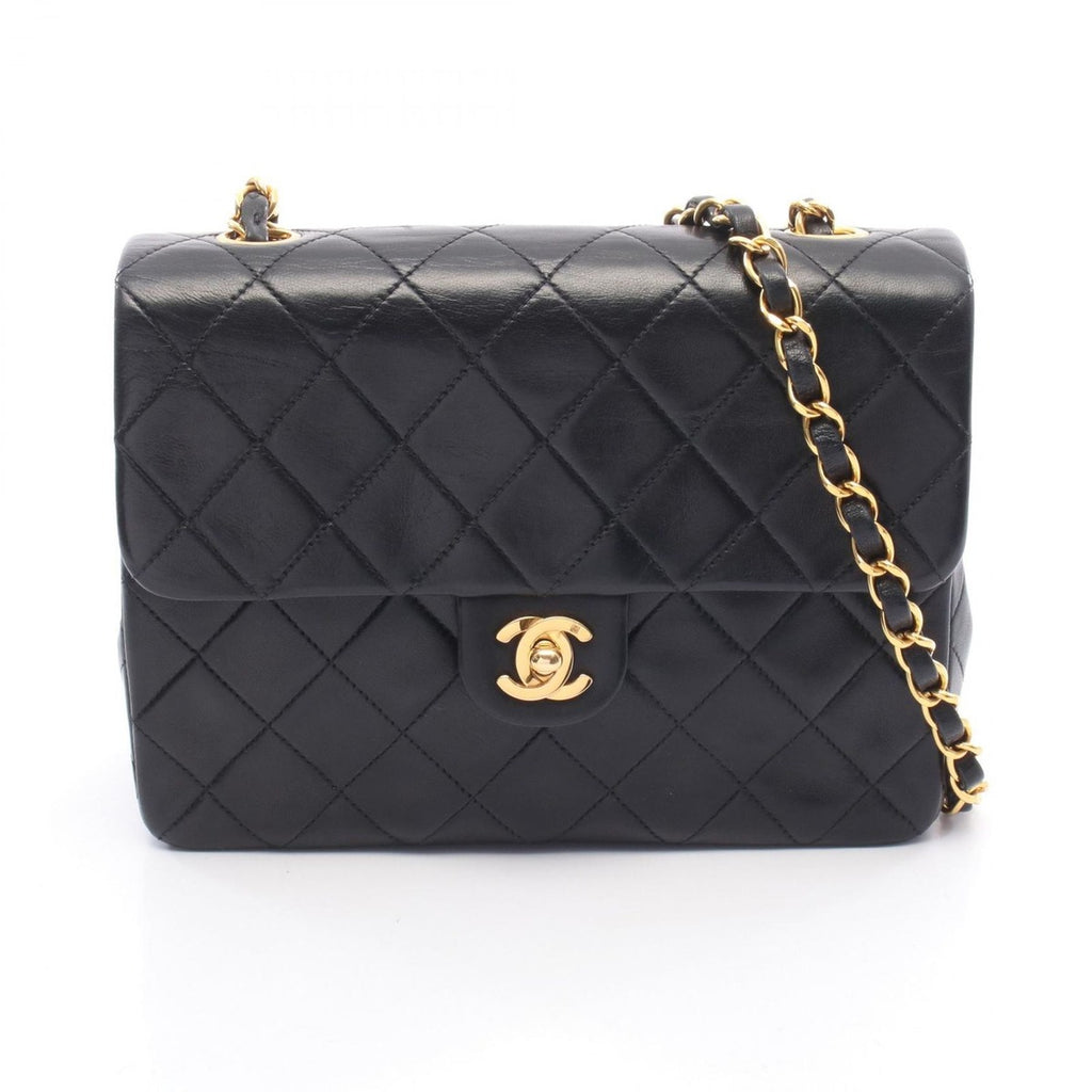 Chanel Shoulder Bag Mini Quilted 20 Black Lambskin