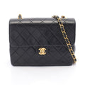 Chanel Shoulder Bag Mini Quilted 20 Black Lambskin