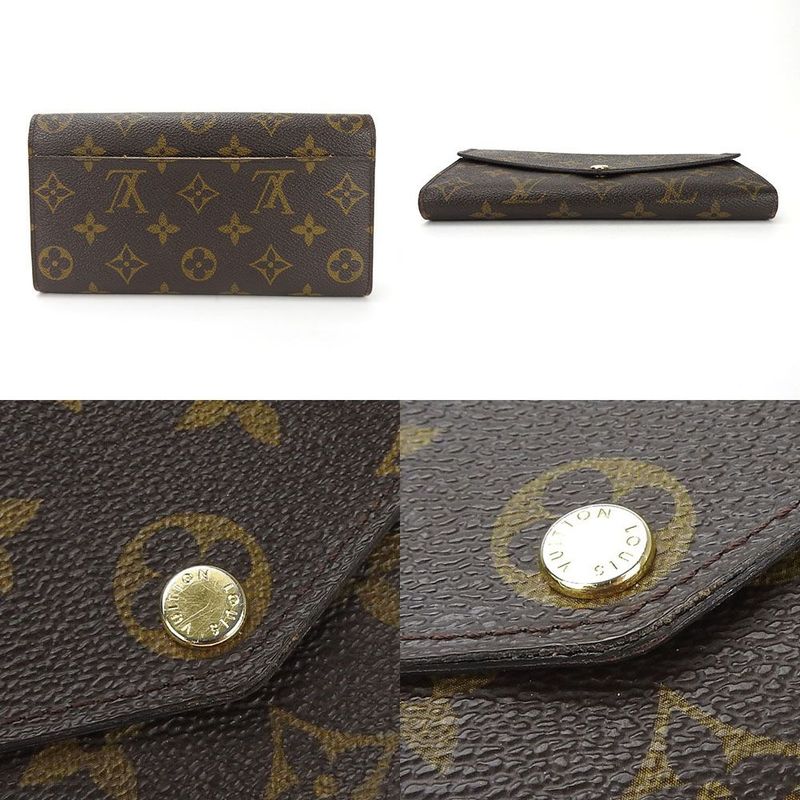 Louis Vuitton Bifold Long Walletportefeuille Sarah Monogramaccessorieswome — view 3